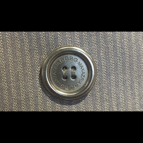 👗SALE BCBG MaxAzria Navy Pinstripe Blazer Small - Picture 6 of 8